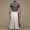 Pantalon Japonais Blanc Ample Ceinture Violette Homme - Lin