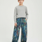 Pantalon Japonais Peintures Abstraites Ample Garçon Denim - Multicolore Jean