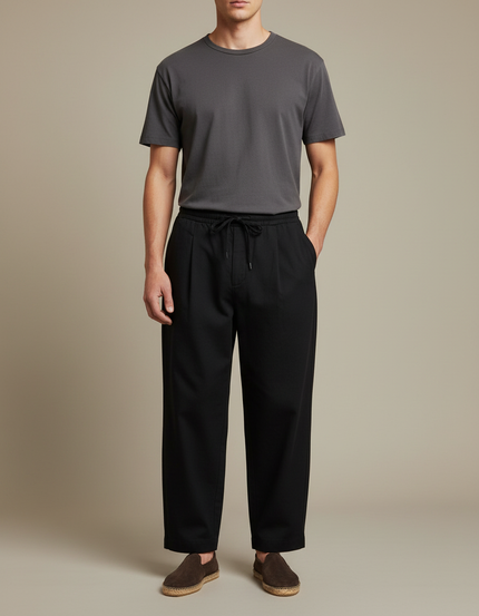 Pantalon Noir Japonais - Gabardine