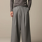 Pantalon Japonais Gris Ample Plissé Décontracté Unisexe - Gabardine