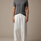 Pantalon Japonais Blanc Cassé Ample Décontracté Unisexe - Toile