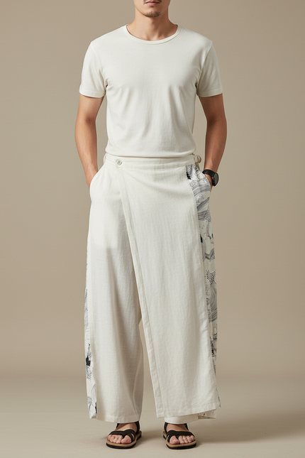 Pantalon Japonais Samouraï - Beige Lin