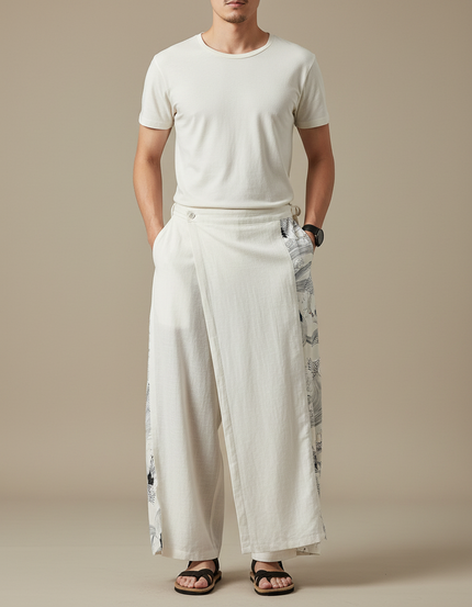 Pantalon Japonais Samouraï - Beige Lin