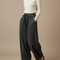 Pantalon Japonais Large Côtelé Gris Ample Décontracté - Cordé