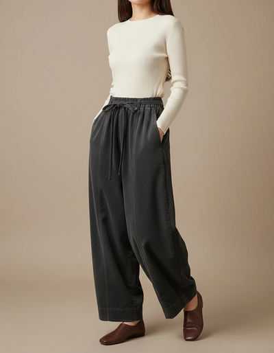 Pantalon Japonais Femme Taille Elastique
