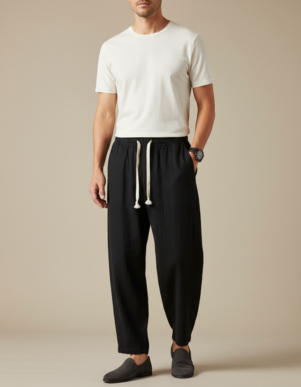 Pantalon Large Japonais - Noir Lin
