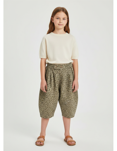Pantalon Japonais Fille Cropped