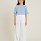 Pantalon Japonais Blanc Ample Fluide Fille Élégant - Polyester