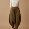 Pantalon Japonais Large Vert Kaki Confortable Ample - Viscose