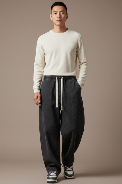 Pantalon De Travail Japonais - Gris Jean