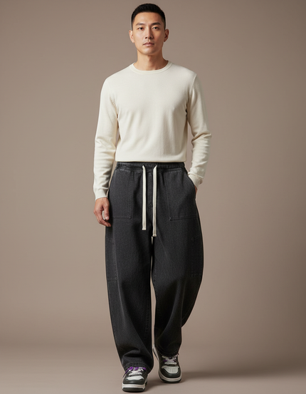 Pantalon De Travail Japonais - Gris Jean
