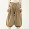 Pantalon Japonais Ample Coton Beige Élastique Enfant - Kaki