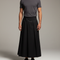 Pantalon Japonais Noir Plissé Ample Unisexe Moderne - Gabardine