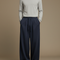 Pantalon Japonais Large Bleu Marine Ample Décontracté - Molleton