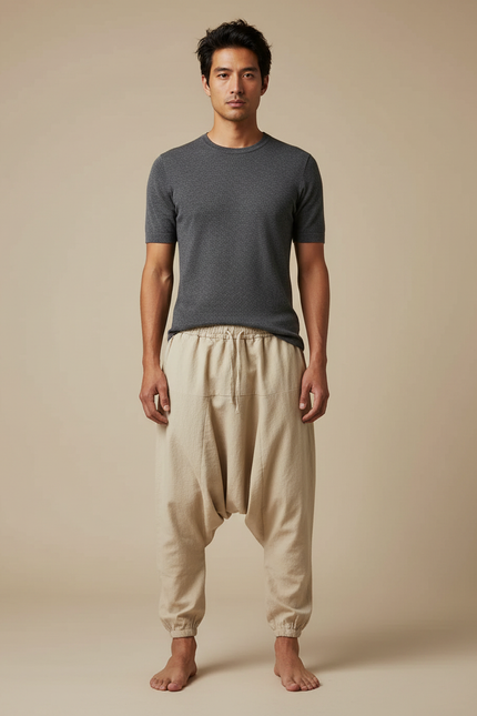 Pantalon Léger Japonais - Beige Lin
