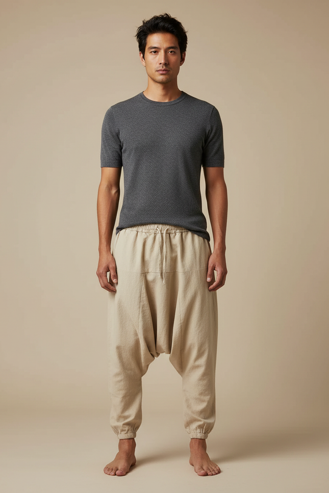 Pantalon Léger Japonais - Beige Lin