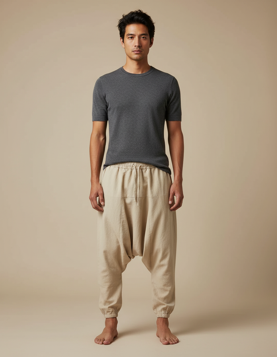 Pantalon Léger Japonais - Beige Lin