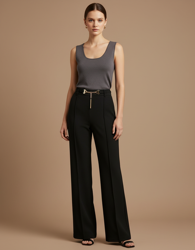 Pantalon Japonais Femme Taille Haute