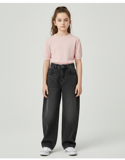 Pantalon Japonais Noir Ample Décontracté Urbain Denim - Jean