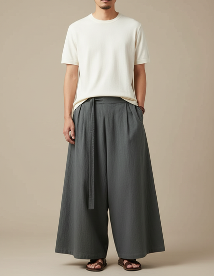 Pantalon Jupe Japonais - Kaki Lin