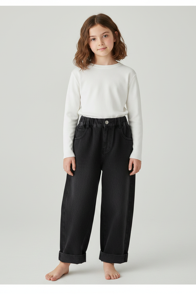 Pantalon Japonais Enfant - Noir Jean