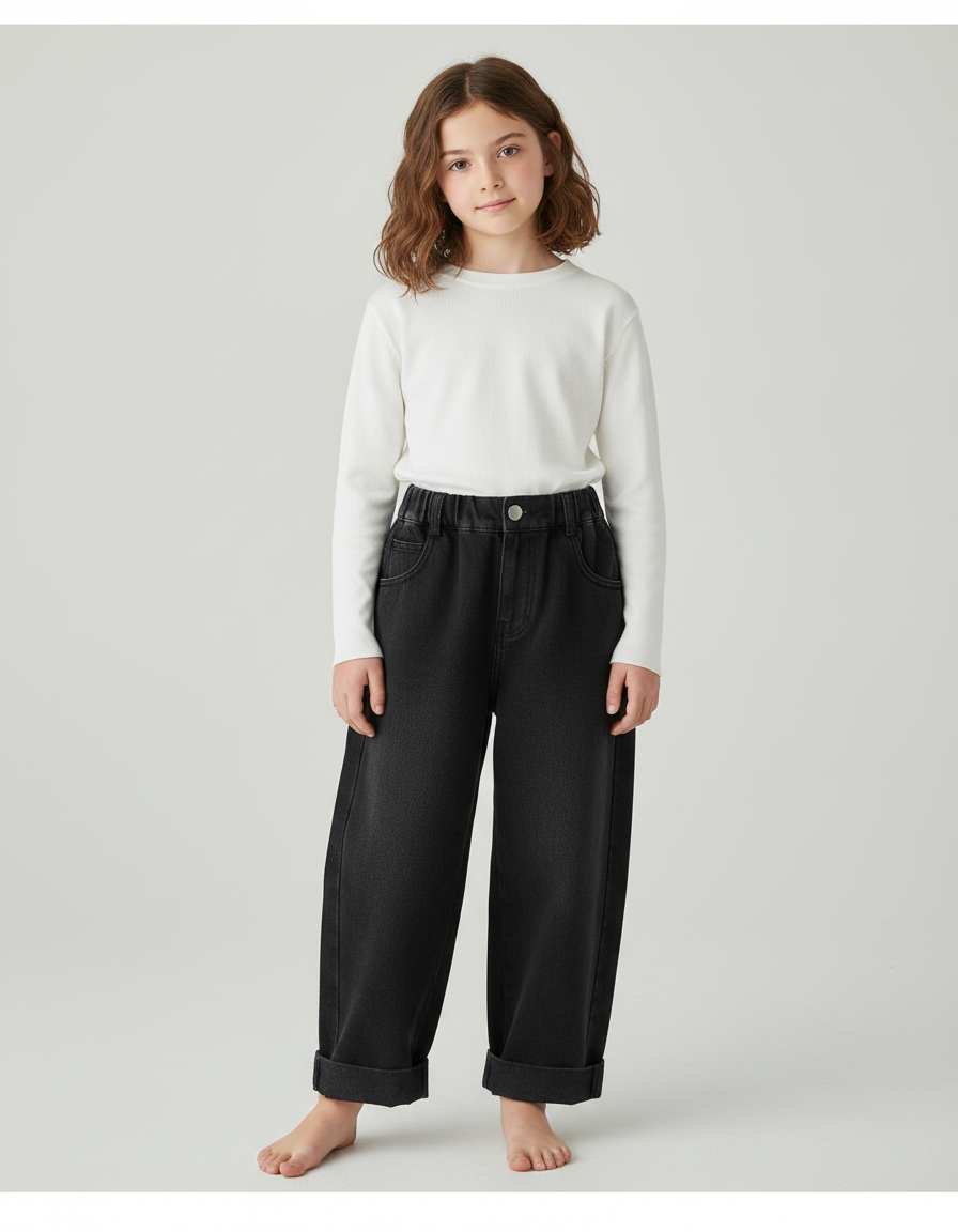 Pantalon Japonais Enfant - Noir Jean