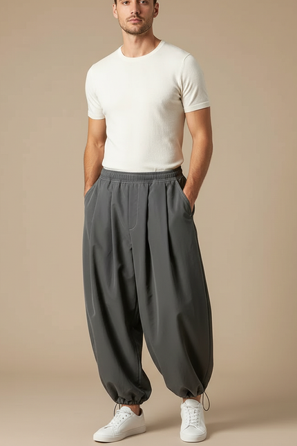 Pantalon Japonais - Gris Polyester