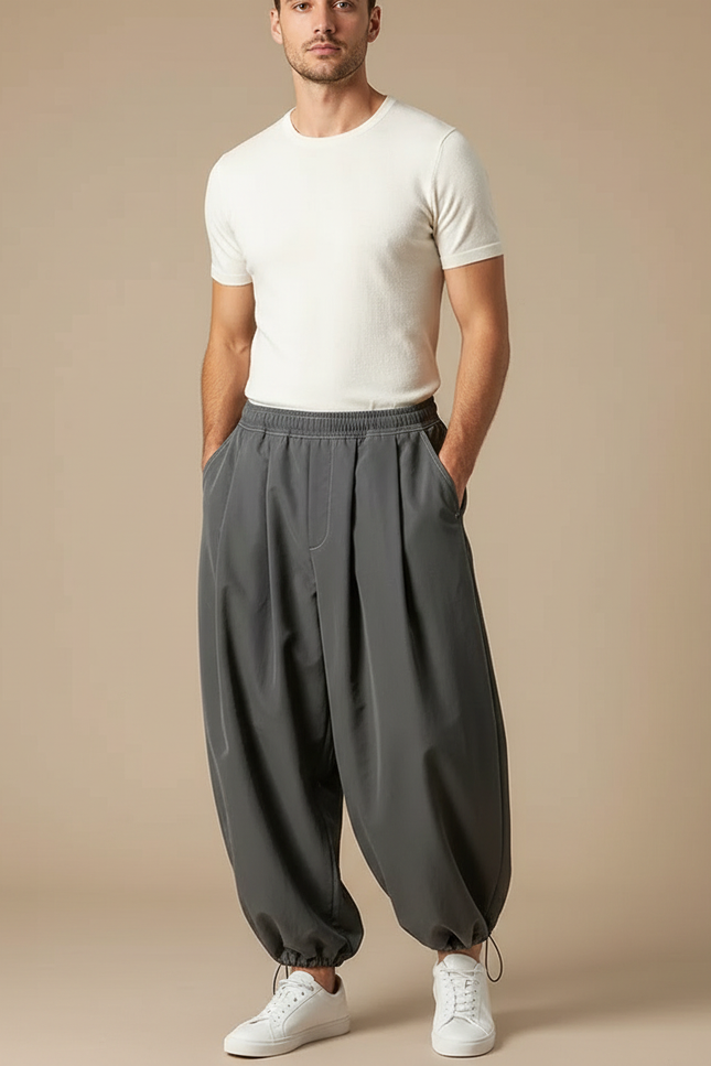 Pantalon Japonais - Gris Polyester