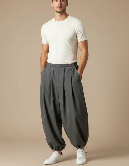 Pantalon Japonais - Gris Polyester
