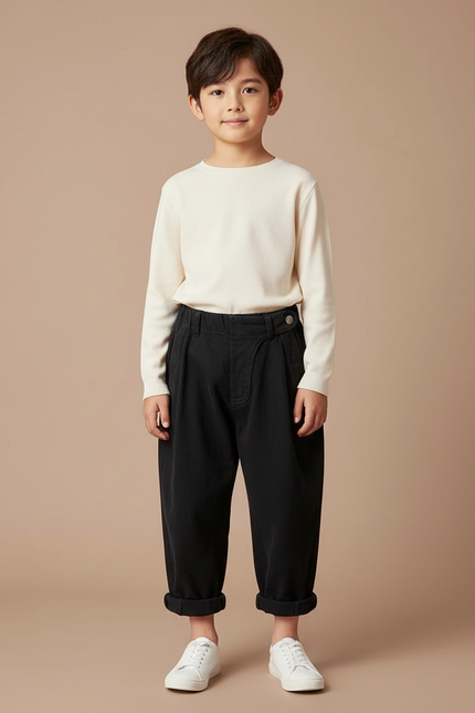 Pantalon Japonais Noir Ample Coton Enfant