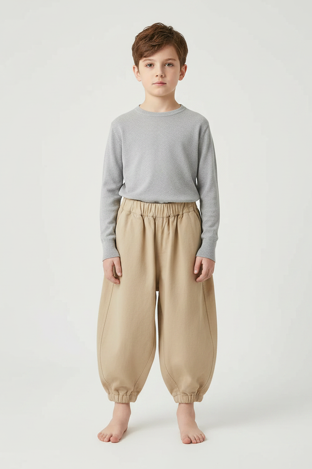 Pantalon Japonais Beige Ample Coton Enfant Harem