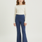 Pantalon Japonais Bleu Marine Évasé Élastique Fille - Polyester