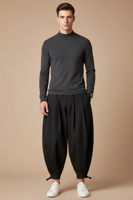 Pantalon Kimono Japonais - Noir Coton