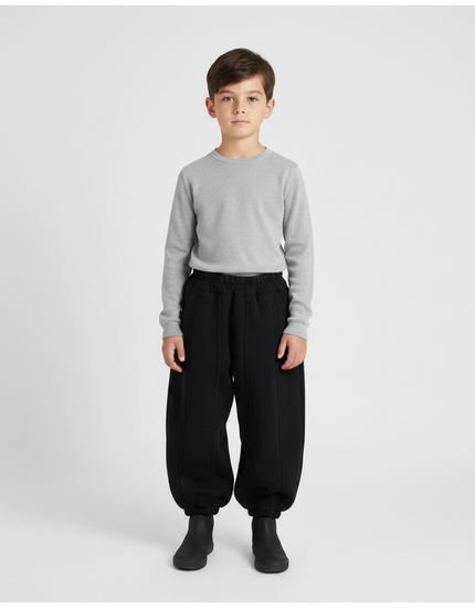 Pantalon Japonais Noir Ample Molleton Épais Enfant