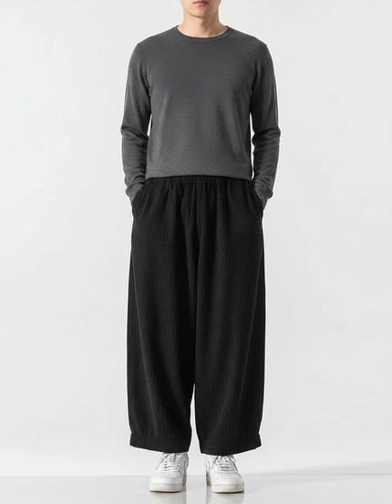 Pantalon Velours Japonais Homme - Noir Cordé