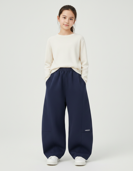 Pantalon Japonais Marine Ample Coton Sport Enfant - Molleton