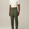 Pantalon Japonais Plissé Vert Droit Élégant Homme - Polyester