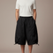 Pantalon Japonais Noir Fluide Ample Court Cordon - Polyester