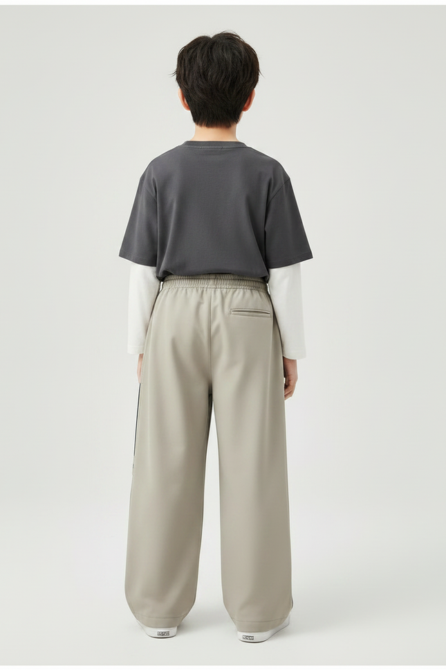 Pantalon Japonais Large Gris Décontracté Sport Garçon - Polyester - vue 2