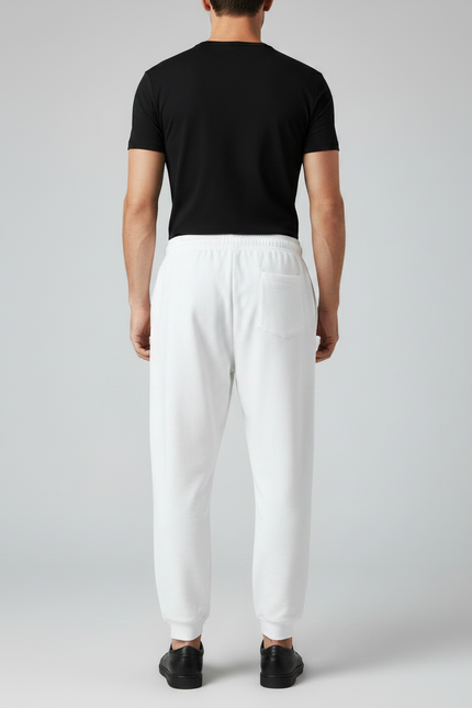 Pantalon Japonais Blanc Samouraï Décontracté Ample Imprimé - Molleton - vue 2