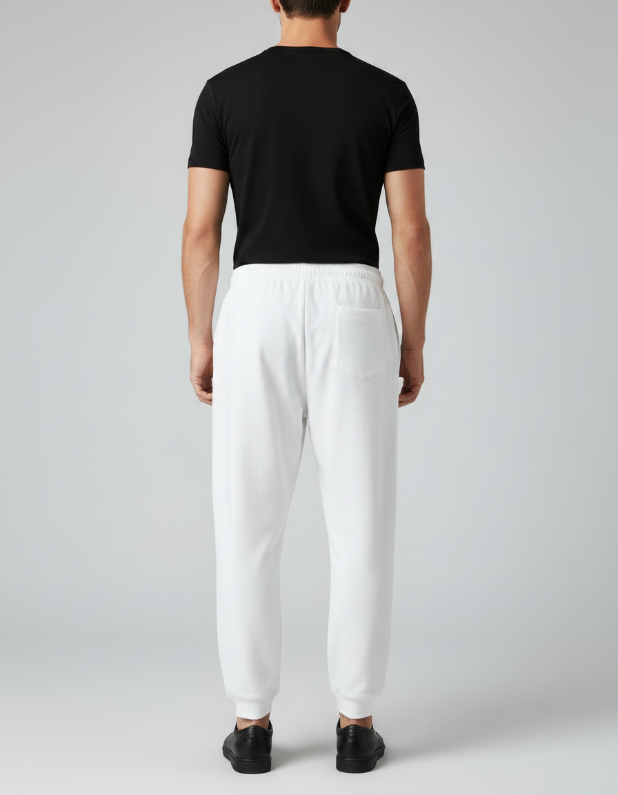 Pantalon Japonais Blanc Samouraï Décontracté Ample Imprimé - Molleton - vue 2
