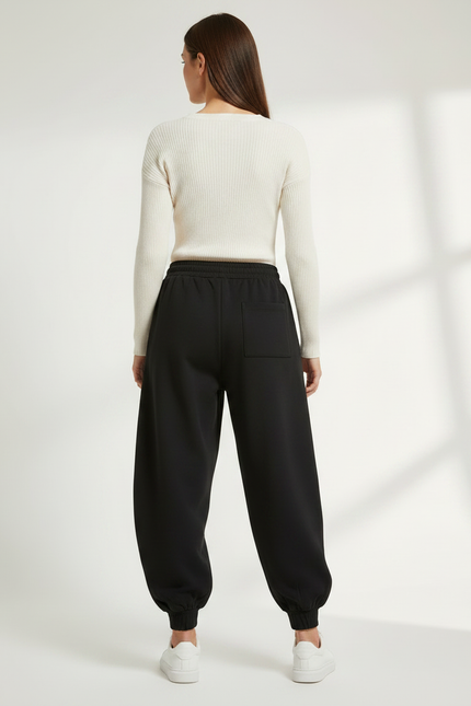 Pantalon Japonais Noir Ample Imprimé Akatsuki - Molleton - vue 2