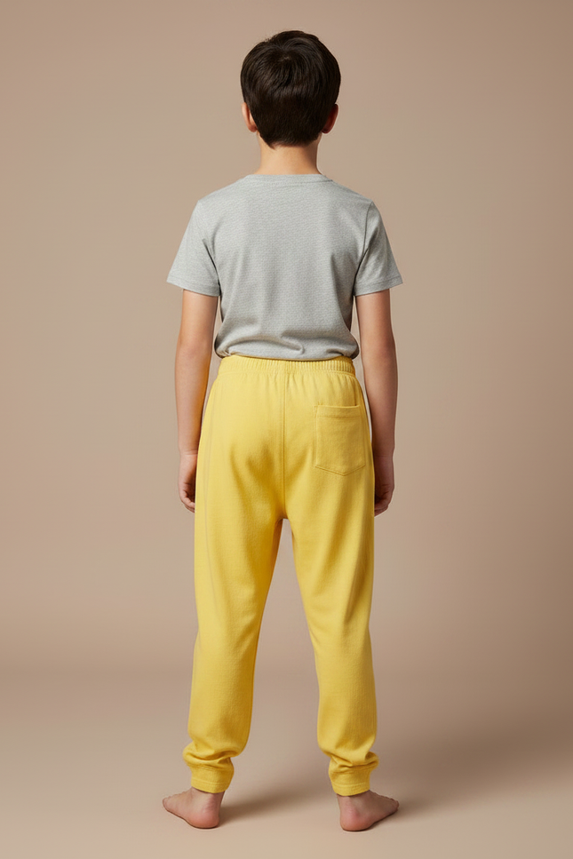 Pantalon Japonais Jaune Ample Coton Confortable Enfant - Molleton - vue 2