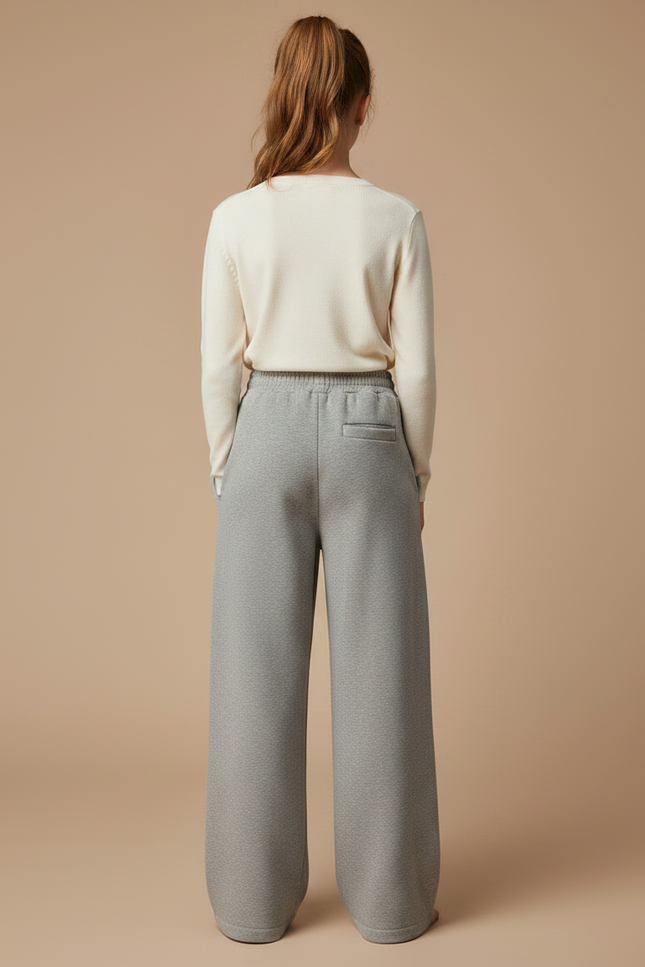 Pantalon Japonais Gris Ample Sport Décontracté Enfant - Molleton - vue 2