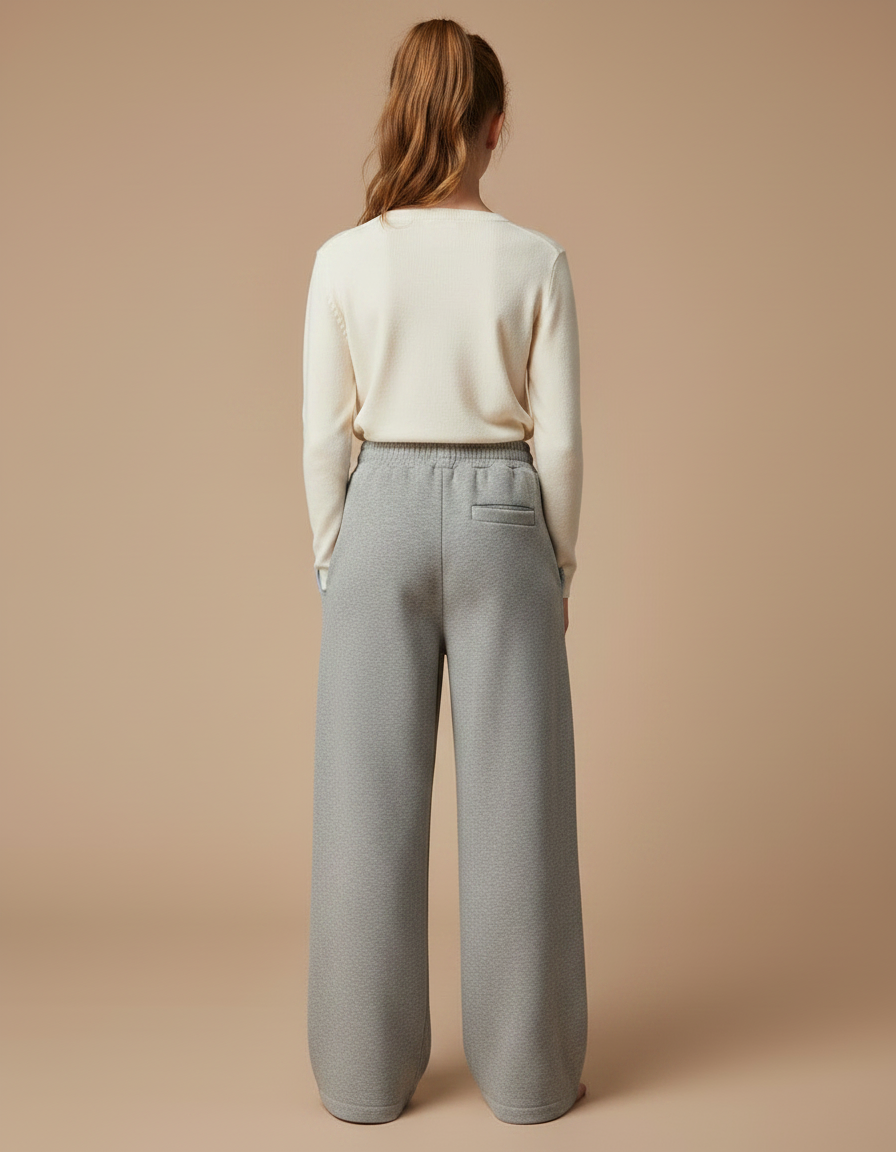 Pantalon Japonais Gris Ample Sport Décontracté Enfant - Molleton - vue 2