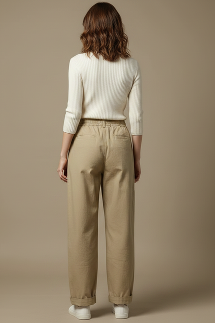 Pantalon Japonais Cargo Kaki Ample Décontracté Coton - vue 2