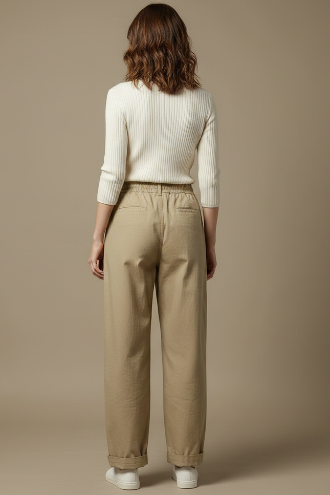 Pantalon Japonais Cargo Kaki Ample Décontracté Coton - vue 2