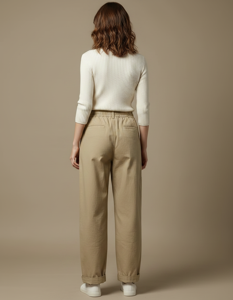 Pantalon Japonais Cargo Kaki Ample Décontracté Coton - vue 2