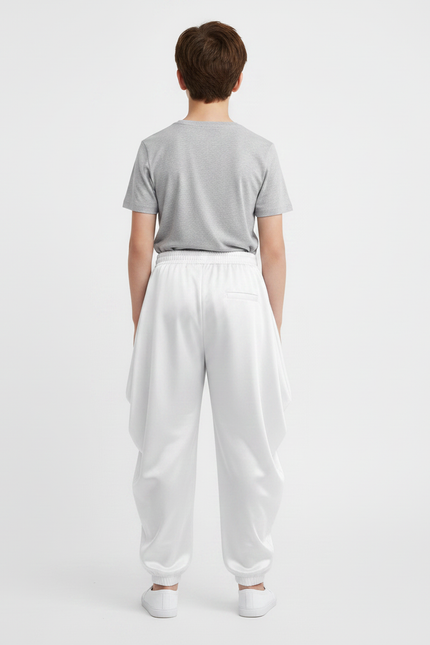 Pantalon Japonais Blanc Satiné Ample Garçon Danse - vue 2