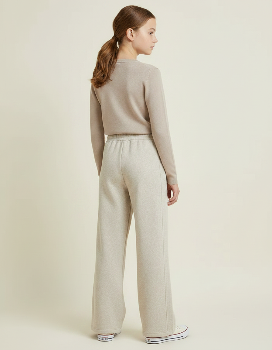 Pantalon Japonais Beige Ample Molleton Chaud Confortable - vue 2